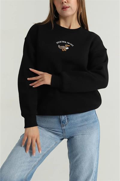 Duck İşlemeli Sweatshirt