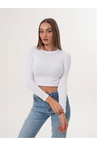Düz Basic Kaşkorse Kumaş Bisiklet Yaka Body
