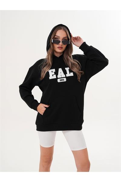 EAL Nakış İşlemeli Kapüşonlu Sweatshirt