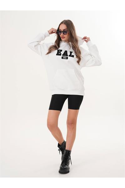EAL Nakış İşlemeli Kapüşonlu Sweatshirt