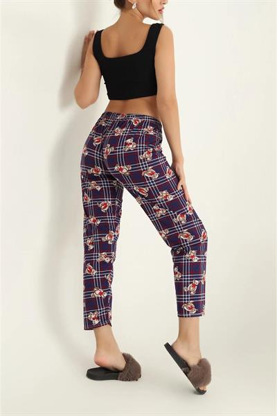 Ekose Ayıcıklı Pijama Altı
