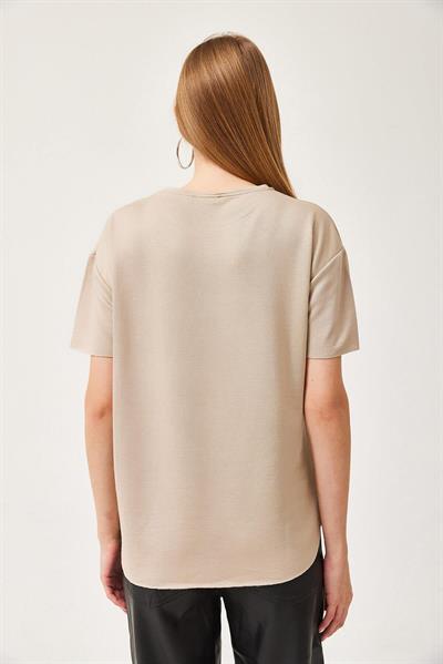 Eteği Oval Modal Tshirt