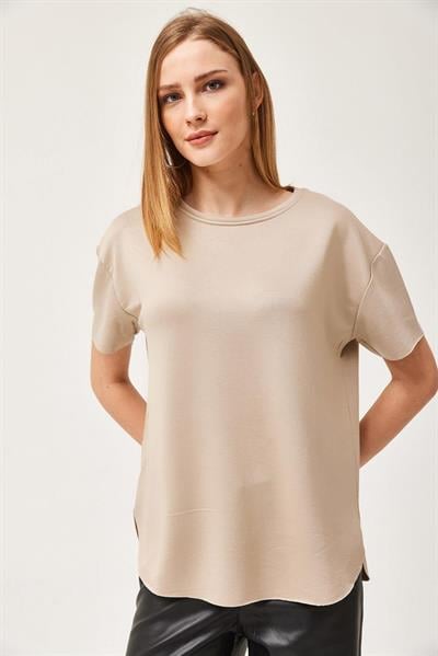 Eteği Oval Modal Tshirt