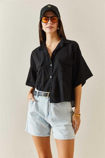 Fakir Kol Çift Cep Gömlek