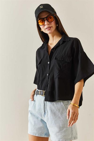 Fakir Kol Çift Cep Gömlek