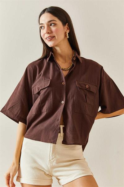 Fakir Kol Çift Cep Gömlek