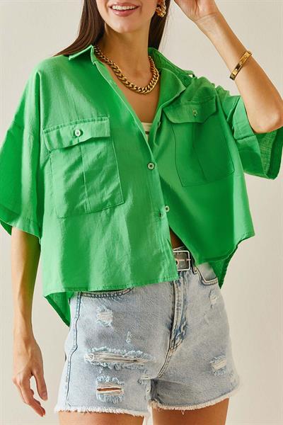 Fakir Kol Çift Cep Gömlek