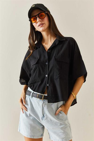 Fakir Kol Çift Cep Gömlek