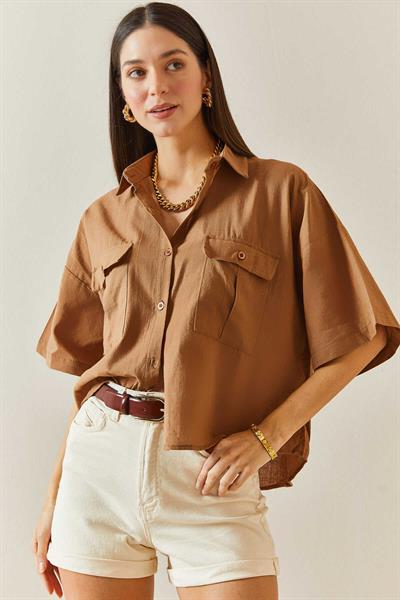 Fakir Kol Çift Cep Gömlek