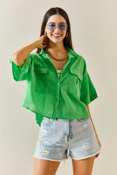 Fakir Kol Çift Cep Gömlek