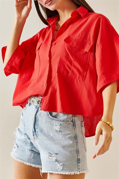 Fakir Kol Çift Cep Gömlek