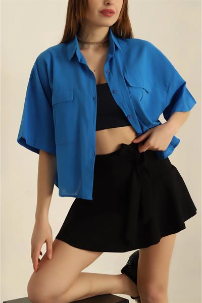 Fakir Kol Çift Cep Gömlek