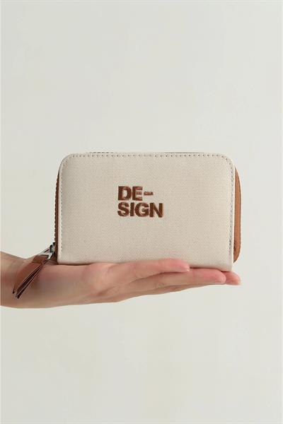 Fermuarlı De-Sign Yazılı Cüzdan
