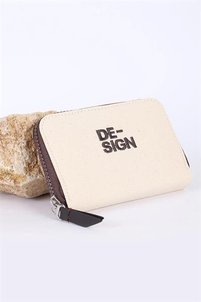 Fermuarlı De-Sign Yazılı Cüzdan