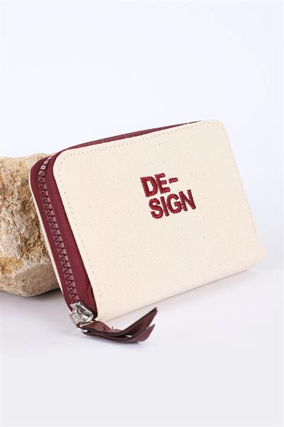 Fermuarlı De-Sign Yazılı Cüzdan