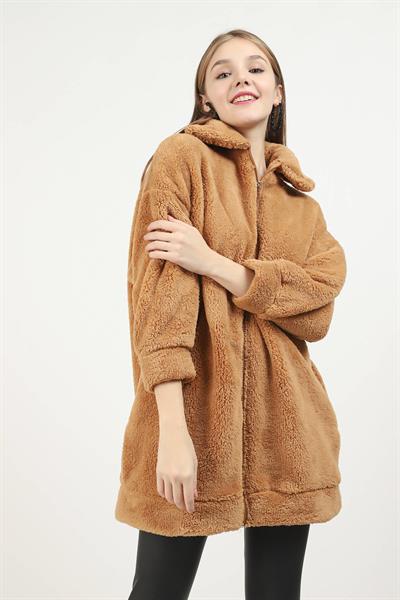 Fermuarlı Peluş Hırka