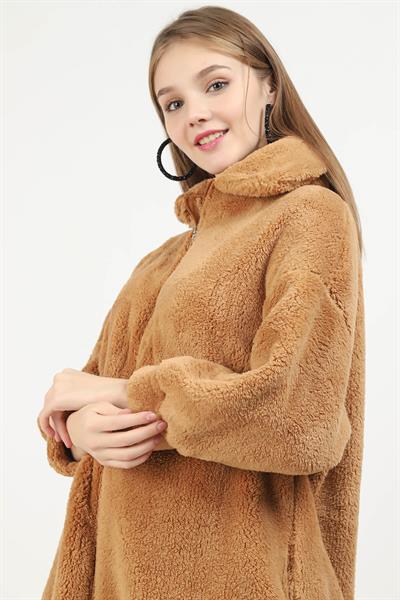 Fermuarlı Peluş Hırka