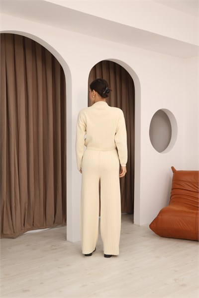 Fitilli Crop Pantolon İkili Takım