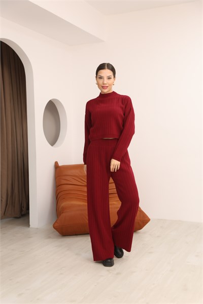 Fitilli Crop Pantolon İkili Takım