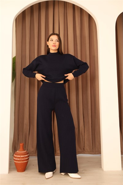 Fitilli Crop Pantolon İkili Takım