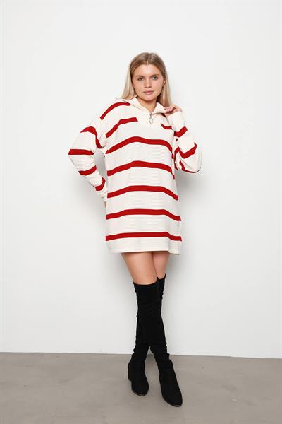 Fitilli Kamyoncu Yaka Çizgili Tunik