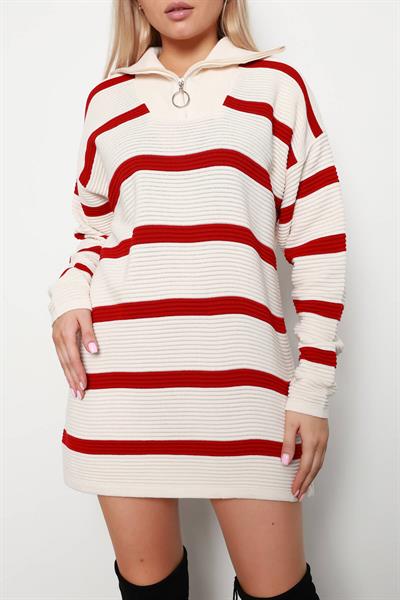 Fitilli Kamyoncu Yaka Çizgili Tunik