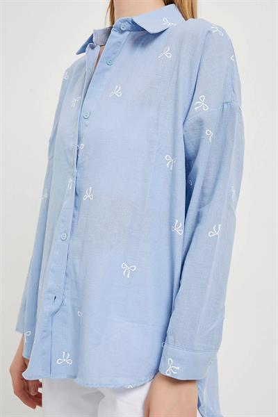 Fiyonk Baskılı Gömlek