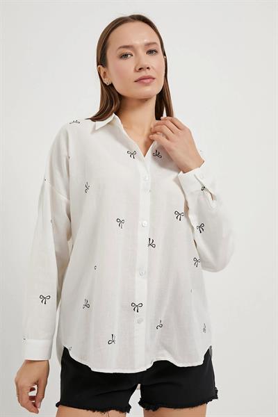 Fiyonk Baskılı Gömlek