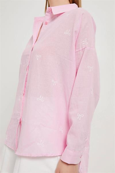 Fiyonk Baskılı Gömlek