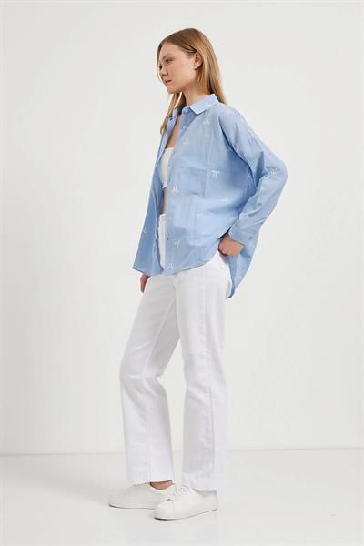 Fiyonk Baskılı Gömlek