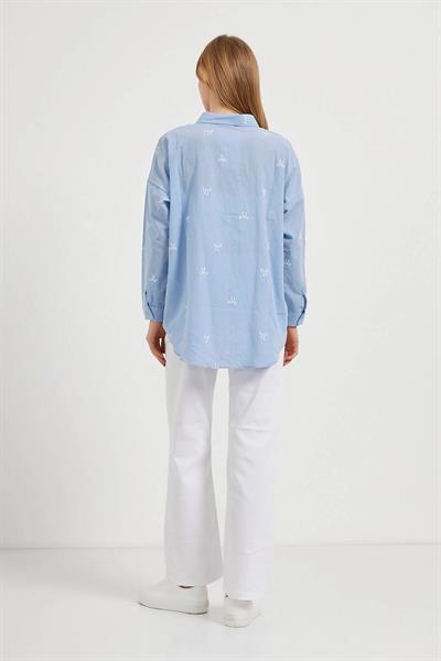 Fiyonk Baskılı Gömlek