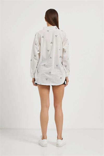 Fiyonk Baskılı Gömlek