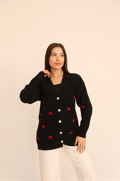 FİYONK NAKIŞLI DÜĞMELİ HIRKA