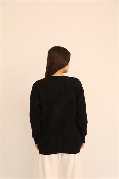 FİYONK NAKIŞLI DÜĞMELİ HIRKA