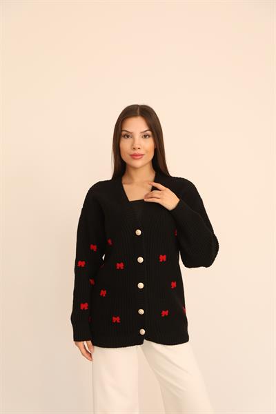 FİYONK NAKIŞLI DÜĞMELİ HIRKA