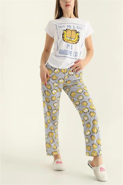 Garfield Baskılı Pijama Takımı