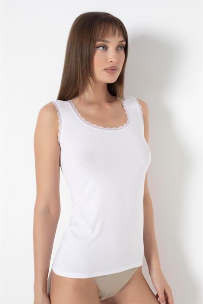 Geniş Askılı Dantelli Atlet