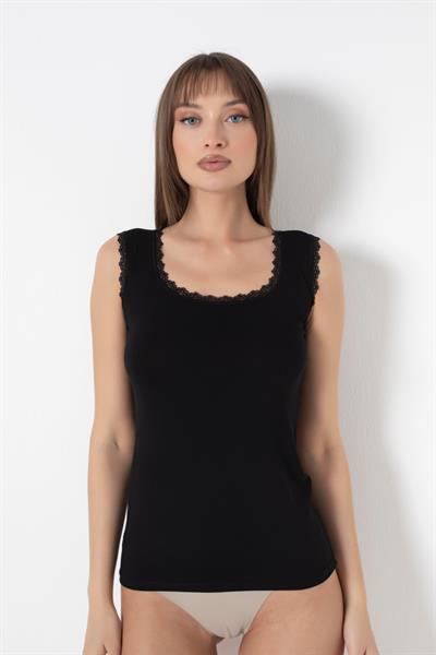 Geniş Askılı Dantelli Atlet