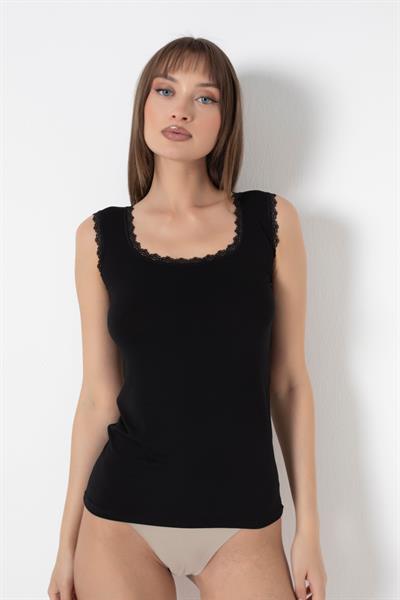 Geniş Askılı Dantelli Atlet