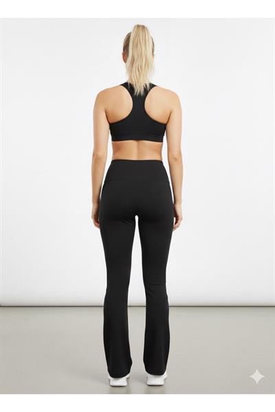 Geniş Kemerli Fitilli İspanyol Paça Tayt