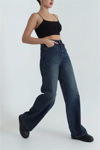 Geniş Paça Salaş Mom Pantolon