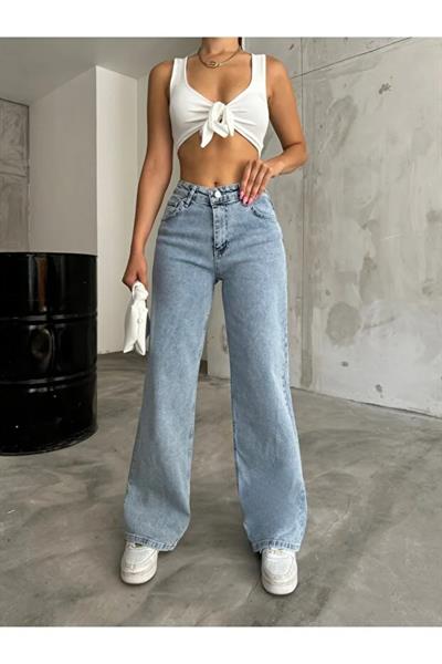 Geniş Paça Salaş Mom Pantolon