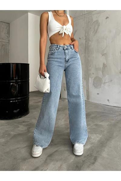 Geniş Paça Salaş Mom Pantolon