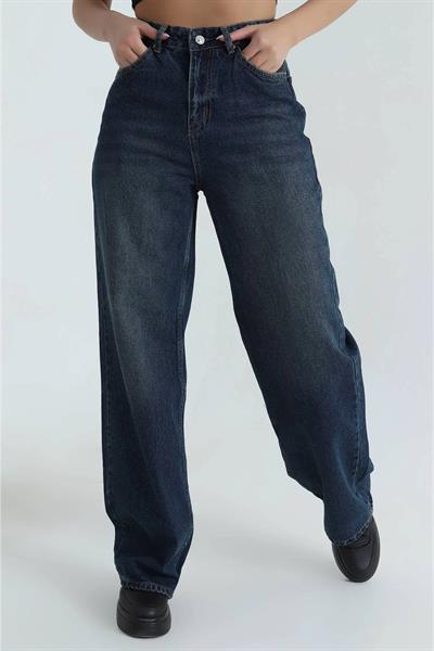 Geniş Paça Salaş Mom Pantolon