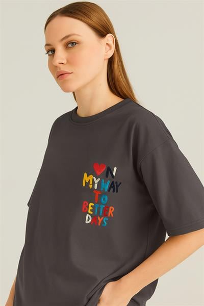Harf Baskılı Tshirt