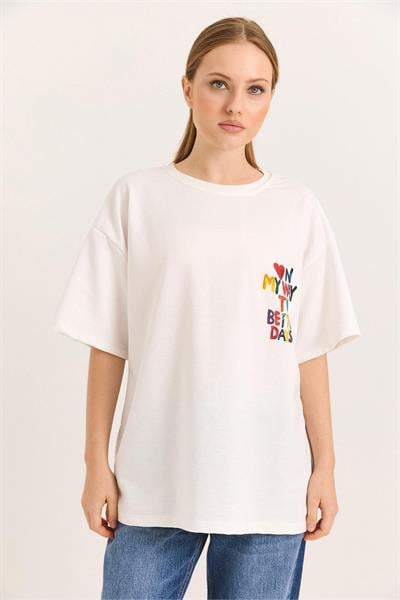 Harf Baskılı Tshirt