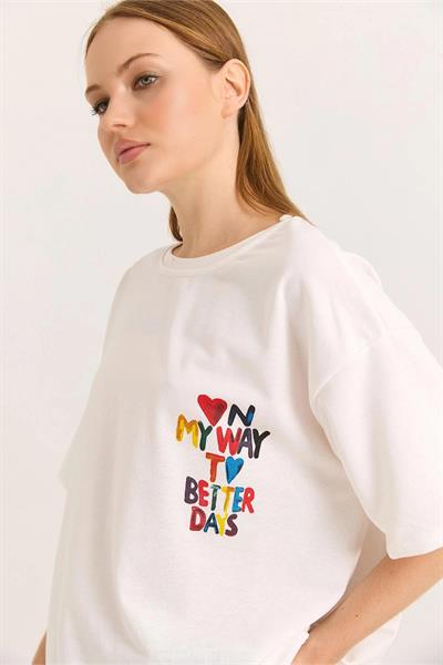 Harf Baskılı Tshirt