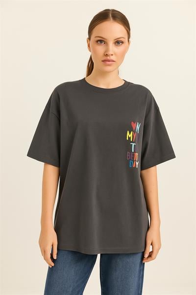 Harf Baskılı Tshirt