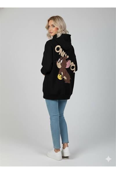 Jerry Baskılı Kapüşonlu Üç İp Sweat