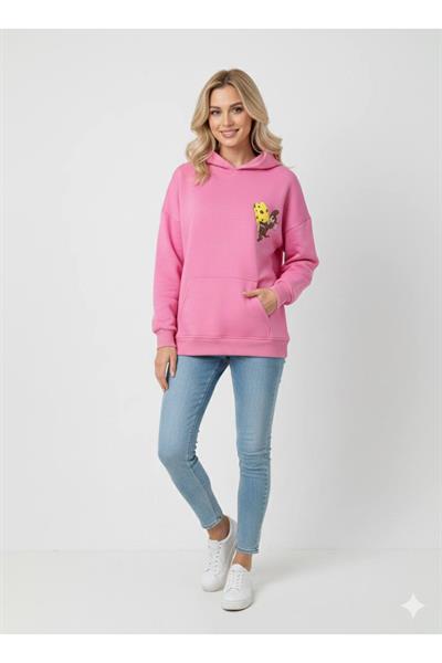 Jerry Baskılı Kapüşonlu Üç İp Sweat